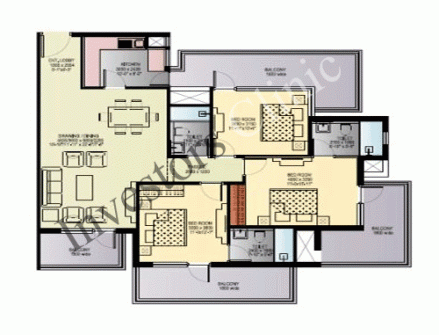 Capital Residences 360 Gurgaon 3bhk Floor Plan