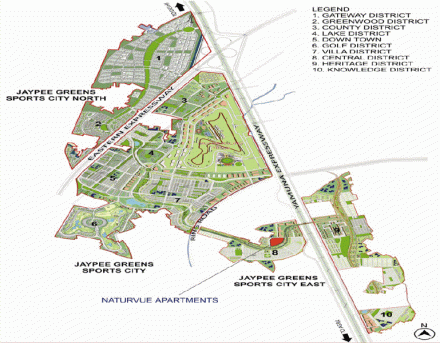 Jaypee Greens Naturvue Apartments Greater Noida Location Map